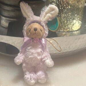 Bearington 6-Inch Bear-Bunny Rabbit Ornament BItty Purple Spring Ea